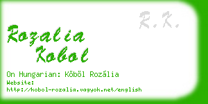 rozalia kobol business card