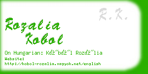 rozalia kobol business card